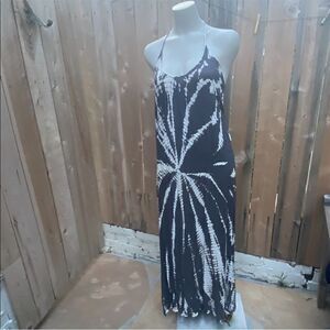 Beulah London tie dyed gray maxi dress size large